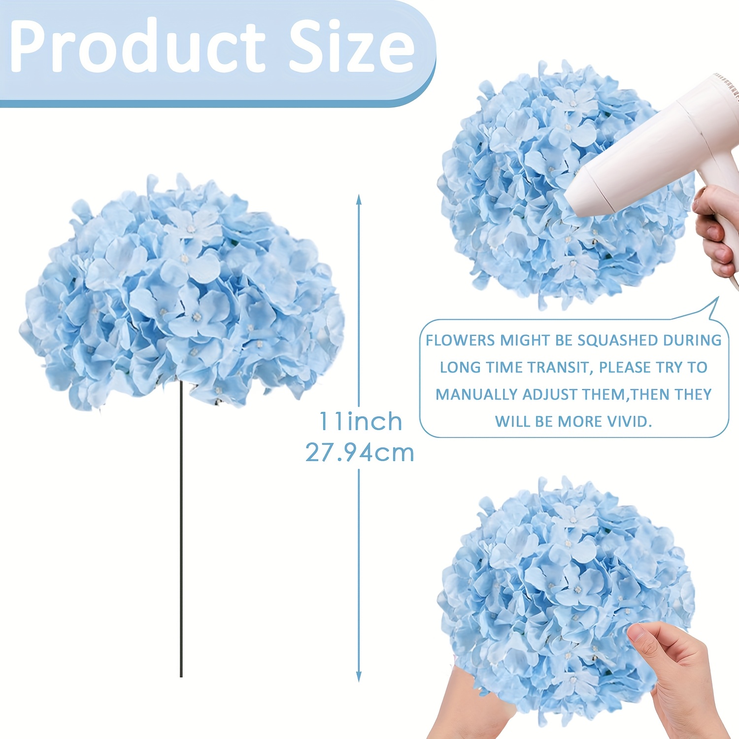 63pcs Artificial Hydrangea Flo - огляд і ціна Florist Supply Bulk