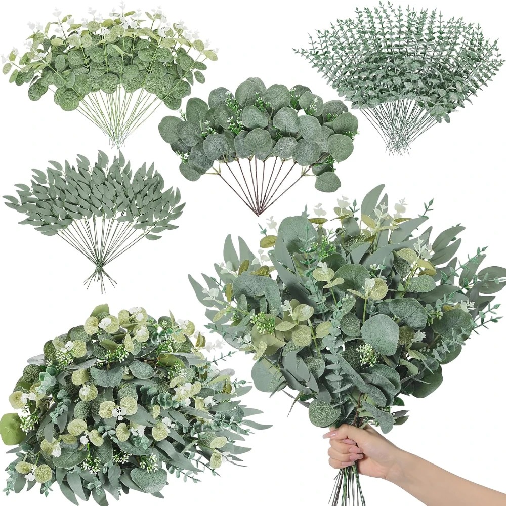 20pcs Eucalyptus Leaves Stems  - огляд і ціна Florist Supply Bulk