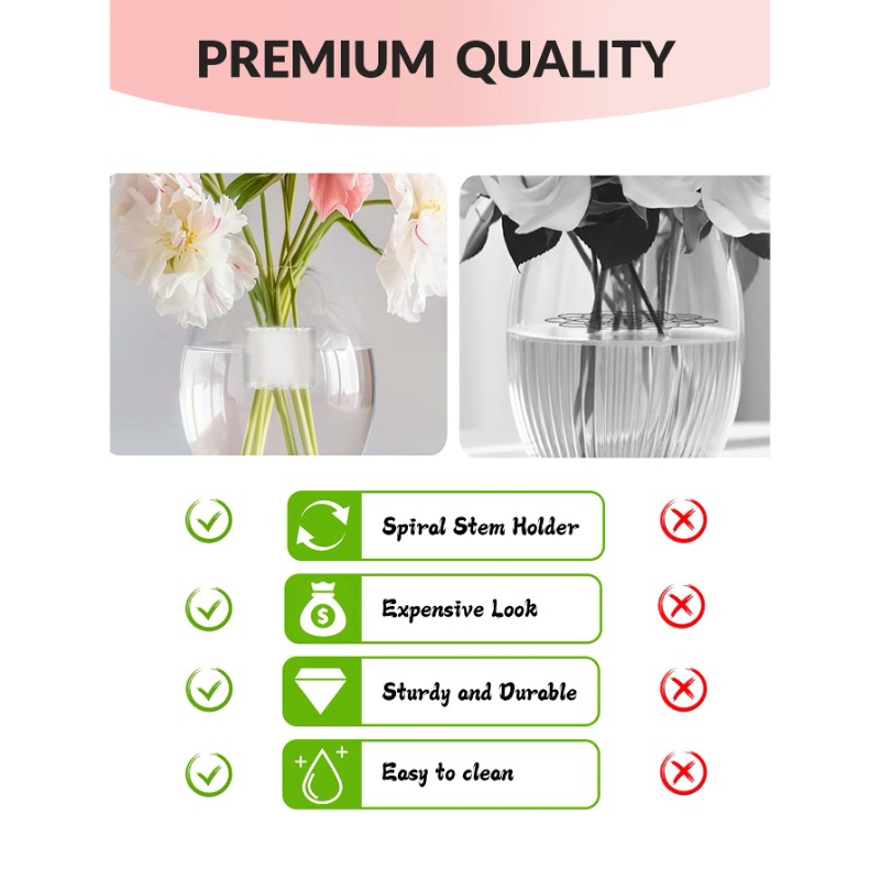 Spiral Stem Holder Sturdy Clea - огляд і ціна Florist Supply Bulk